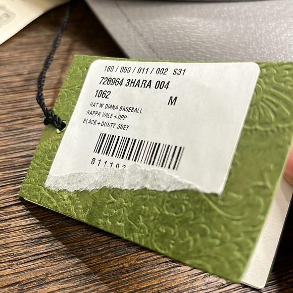 Gucci Leather Logo Baseball Cap Sz Medium (56 cm) new with tags - Picture 5 of 8